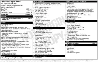 Volkswagen Taos 2023 AWD S 4Motion 4dr SUV