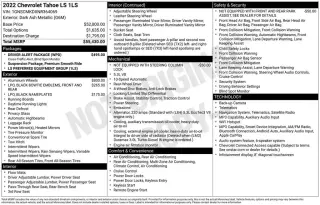 Chevrolet Tahoe 2022 4x2 LS 4dr SUV