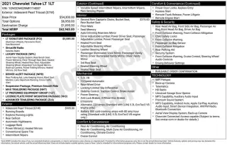 Chevrolet Tahoe 2021 4x2 LT 4dr SUV