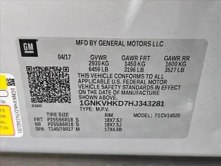 Chevrolet Traverse 2017 4x4 LT 4p SUV con 2LT