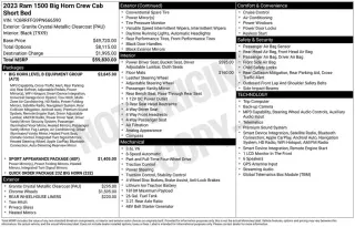 Ram 1500 2023 4x4 Big Horn 4dr Crew Cab 5.6 ft. SB Pickup