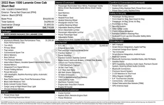 Ram 1500 2022 4x4 Laramie 4dr Crew Cab 5.6 ft. SB Pickup