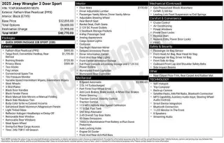 Jeep Wrangler 2025 4x4 Sport 2dr SUV