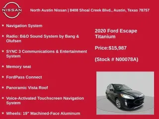 Ford Escape 2020 AWD Titanium SUV de 4 puertas