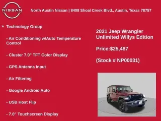 Jeep Wrangler Unlimited 2021 4x4 Sport 4dr SUV