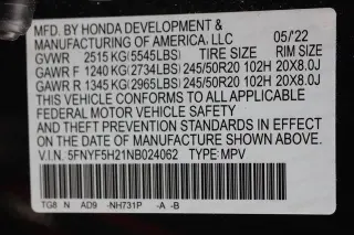 Honda Pilot 2022 SE 4dr SUV
