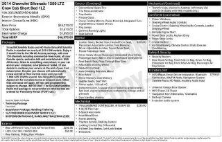 Chevrolet Silverado 1500 2014 4x4 LTZ 4p Puertas Cabina de Tripulacion Crew 5.8 ft. CB
