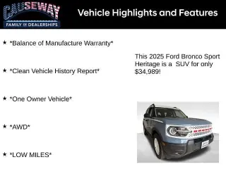 Ford Bronco Sport 2025 AWD Heritage 4dr SUV