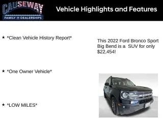 Ford Bronco Sport 2022 AWD Big Bend 4dr SUV