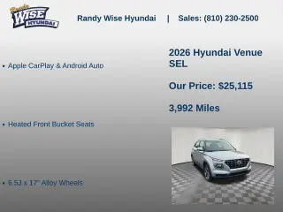 Hyundai VENUE 2026 SEL 4dr Crossover