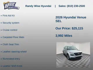 Hyundai VENUE 2026 SEL 4dr Crossover