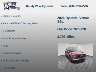 Hyundai VENUE 2026 SEL 4p Crossover