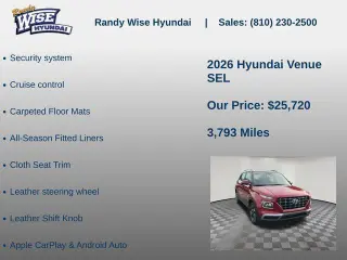 Hyundai VENUE 2026 SEL 4p Crossover