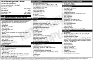 Toyota Highlander 2019 AWD Limited 4dr SUV