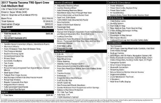 Toyota Tacoma 2017 4x2 TRD Sport 4p Cab Doble 5.0 ft SB
