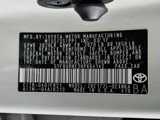 Toyota Corolla 2017 LE 4dr Sedán