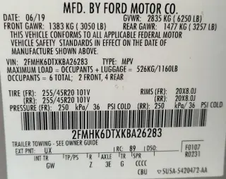 Ford Flex 2019 AWD Limited 4dr Crossover w/EcoBoost