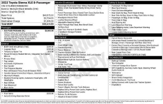 Toyota Sienna 2022 XLE 8-Pasajeros 4dr Mini-Van