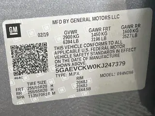 Buick Enclave 2019 4x4 Avenir 4p Crossover