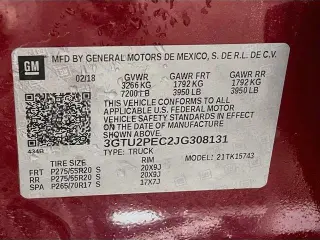 GMC Sierra 1500 2018 4x4 Denali 4p Crew Cab 5.8 ft. SB