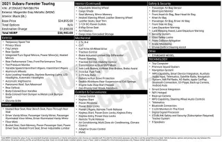 Subaru Forester 2021 AWD Touring 4dr Crossover