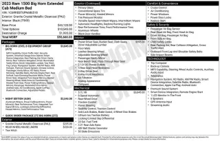 Ram 1500 2023 4x2 Big Horn 4 puertas Quad Cab caja de 6.4 pies Pickup