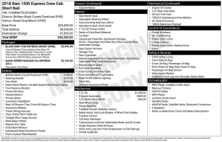Ram 1500 2018 4x2 Express 4p Cab 5.5 ft. SB Pickup