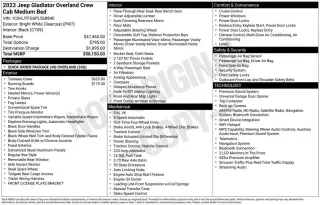 Jeep Gladiator 2023 4x4 Overland 4dr Crew Cab 5.0 ft. SB