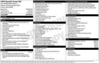 Hyundai TUCSON 2026 SEL 4dr SUV
