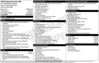 Hyundai TUCSON 2026 SEL 4dr SUV
