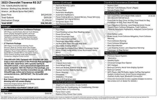 Chevrolet Traverse 2023 RS 4dr SUV