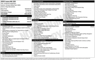 Lexus NX 250 2025 4dr Crossover