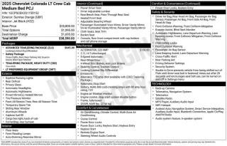 Chevrolet Colorado 2025 4x2 LT 4p Cab de Tripulación 5 ft. SB