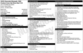 Chevrolet Silverado 1500 2025 4x2 Custom 4dr Crew Cab 5.8 ft. SB