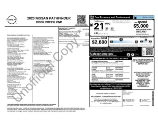 Nissan Pathfinder 2023 AWD Rock Creek 4p SUV