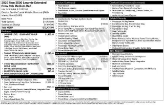 Ram 2500 2020 4x4 Laramie 4dr Mega Cab 6.3 ft. SB Pickup