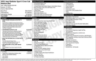 Jeep Gladiator 2025 4x4 Deportivo 4dr Cabina de Crew 5.0 ft. SB