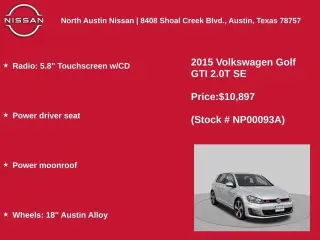 Volkswagen Golf GTI 2015 S 4dr Hatchback 6A