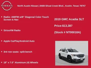 GMC Acadia 2019 SLT-1 4puertas SUV
