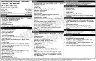 Chevrolet Silverado 3500HD 2021 4x2 Work Truck 4dr Crew Cab SB SRW