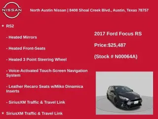 Ford Focus 2017 AWD RS 4p Hatchback
