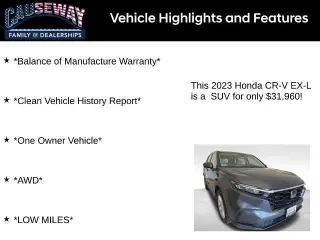Honda CR-V 2023 AWD EX-L 4dr SUV w/o BSI