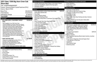 Ram 1500 2021 4x4 Big Horn 4dr Crew Cab 5.6 ft. SB Pickup