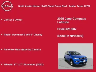 Jeep Compass 2025 4x4 Latitude 4dr SUV