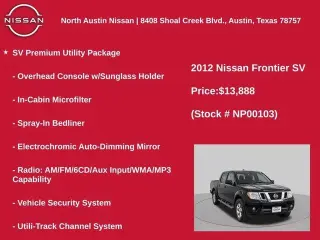 Nissan Frontier 2012 4x2 S cabina de cabina cuadruple SWB camión 4 puertas