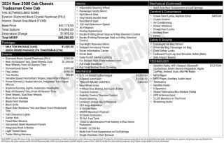 Ram 3500 2024 4x2 Tradesman cabina Crew, 4 puertas, WC de 172.4 in. Chasis DRW