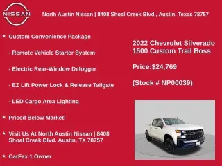 Chevrolet Silverado 1500 Limited 2022 4x4 Custom Trail Boss 4dr Crew Cab 5.8 ft. CB