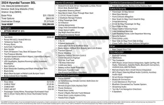 Hyundai TUCSON 2024 AWD SEL 4p SUV