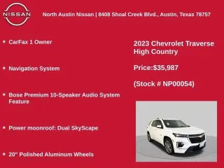 Chevrolet Traverse 2023 High Country 4dr SUV
