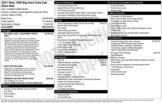 Ram 1500 2021 4x2 Big Horn 4dr Crew Cab 5.6 ft. SB Pickup